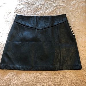 Zara Basic Collection Faux Leather Mini Skirt
